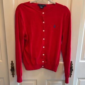 Ralph Lauren Women's Vibrant Red Cardigan